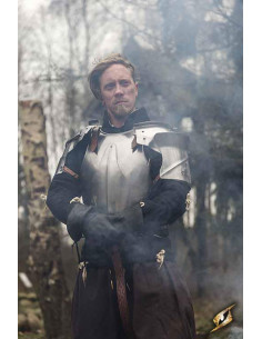 Épaulettes milanaises médiévales, acier poli