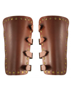 Bracelets Mar médiévaux en cuir marron