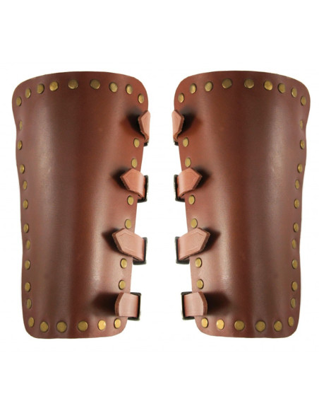 Bracelets Mar médiévaux en cuir marron