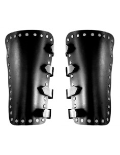 Brassards médiévaux Mar en cuir noir