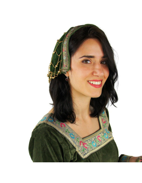 Casquette velours vert noble