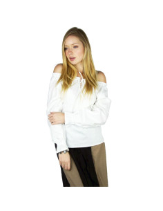 Chemisier femme médiévale Bettina, blanc 2