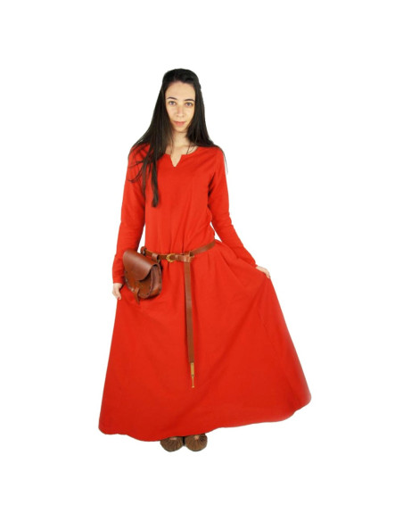 Robe femme viking modèle Lina, rouge