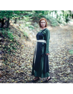 Tunique médiévale pour femme Hildegarde, noire