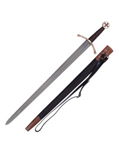 Épée croisée avec fourreau en cuir