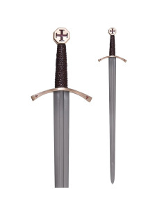 Épée croisée avec fourreau en cuir 2
