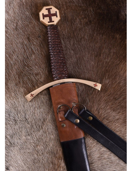 Épée croisée avec fourreau en cuir