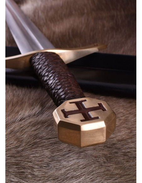 Épée croisée avec fourreau en cuir