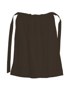 Tablier médiéval en coton, marron foncé