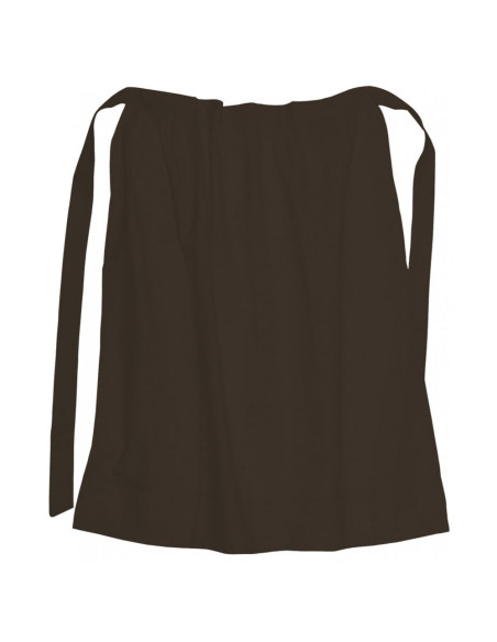 Tablier médiéval en coton, marron foncé