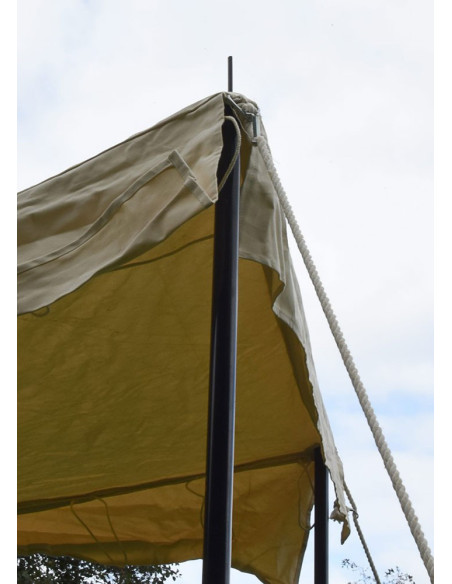 Tente saxonne 4 x 6 m., blanc naturel