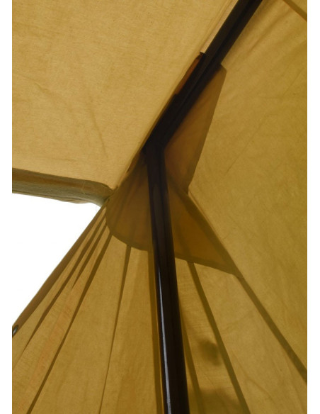 Tente saxonne 4 x 6 m., blanc naturel