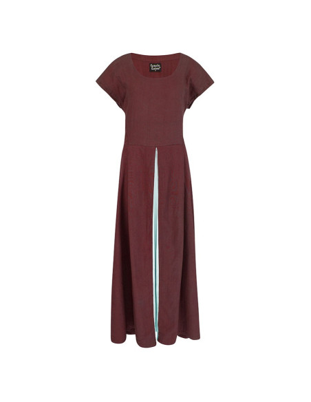 Robe médiévale rouge-blanc modèle Larina