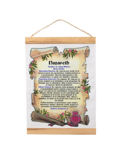 Fanion avec cadre en bois personnalisé avec votre nom...