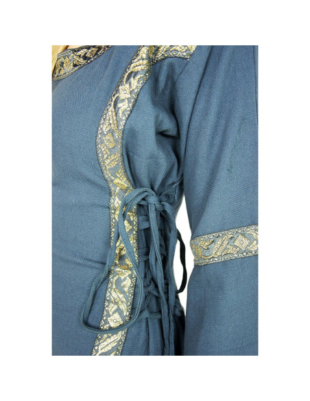 Robe médiévale femme modèle Sophie, Bleu