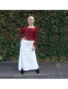 Jupe médiévale modèle Noita, couleur blanche