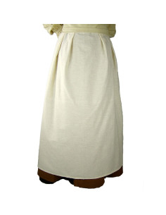 Tablier médiéval modèle Lola, blanc naturel