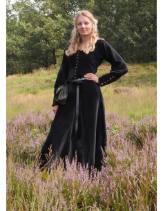 Robe médiévale Elizabeth, velours noir