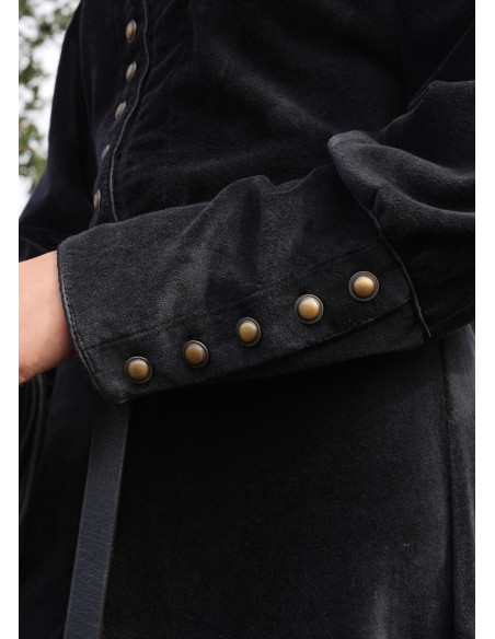 Robe médiévale Elizabeth, velours noir