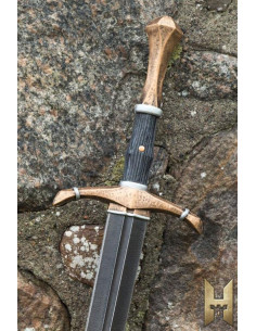 Épée médiévale bâtarde série Stronghold 96 cm, or 2