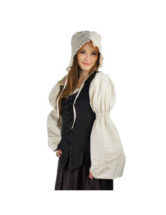Gilet médiéval femme modèle Selma, marron foncé