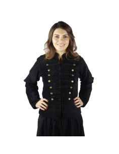 Veste pirate Capitaine Emilia, noire