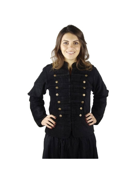 Veste pirate Capitaine Emilia, noire