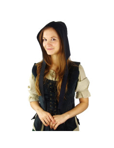 Crespina femme médiévale modèle Alex, noir