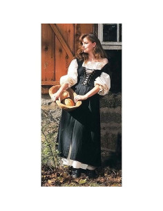 Chemise de nuit médiévale épaules en l'air crème