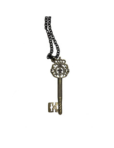 Pendentif clé cœur SteamPunk, laiton antique