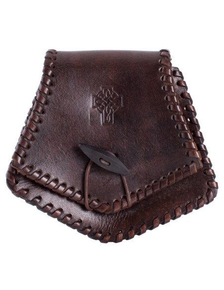 Sac en cuir avec croix celtique