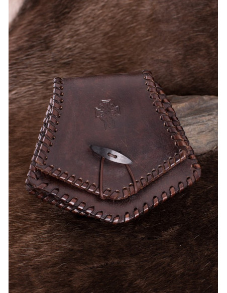 Sac en cuir avec croix celtique