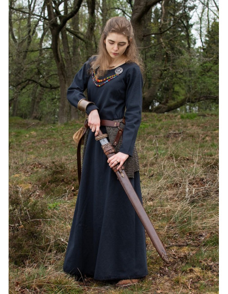 Robe Afra Longue Viking, Bleu Foncé