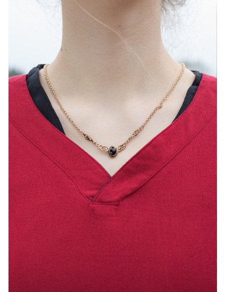 Robe médiévale ouverte Bliaut Amal,...