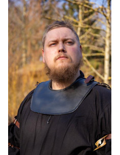 Armure complète de soldat médiéval, finition noire 2