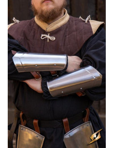 Bracelets d'écuyer médiéval, finition polie