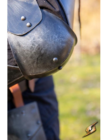 Protège-bras médiévaux, finition noire