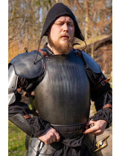Cuirasse d'écuyer médiéval, finition noire