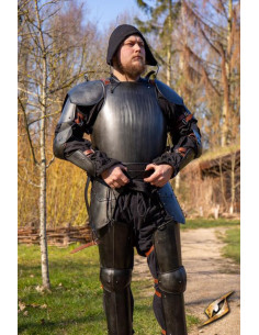 Cuirasse d'écuyer médiéval, finition noire 2