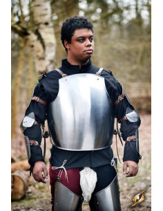 Cuirasse d'écuyer médiéval, finition polie