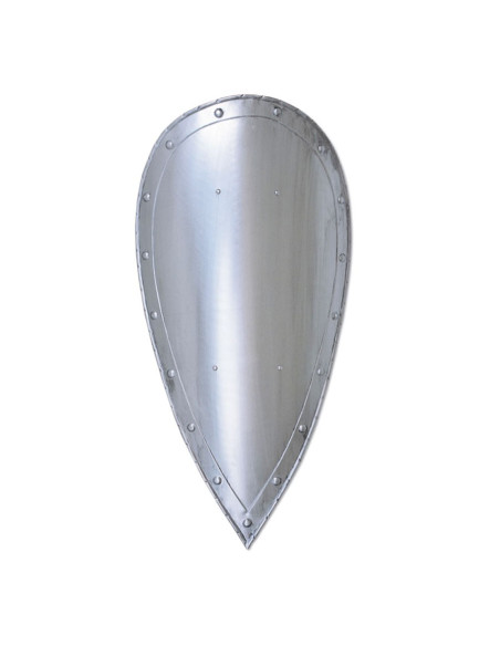 Bouclier médiéval en amande lisse