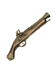 Pistolet tromblon à silex laitonné