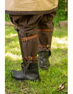 Grèves d'explorateur médiévales, finition sombre 2