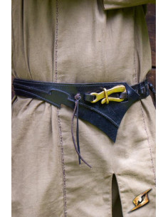 Ceinture en cuir Elfes Noirs, noire