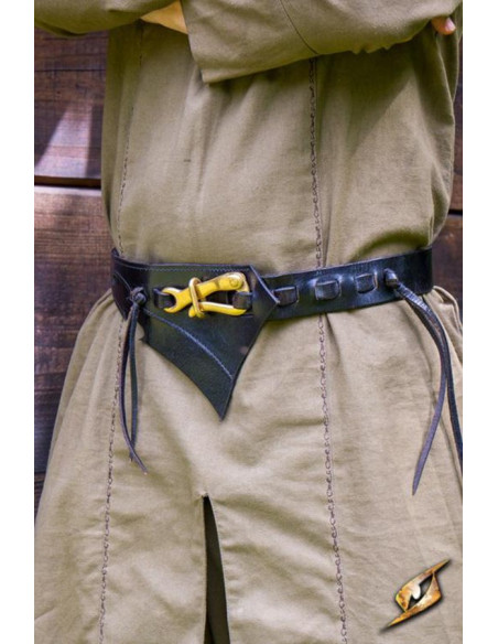 Ceinture en cuir Elfes Noirs, noire