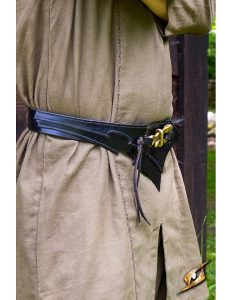 Ceinture en cuir Elfes Noirs, noire