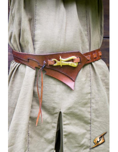 Ceinture en cuir d'elfe noir, marron