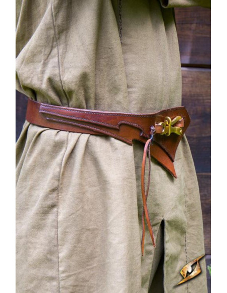 Ceinture en cuir d'elfe noir, marron