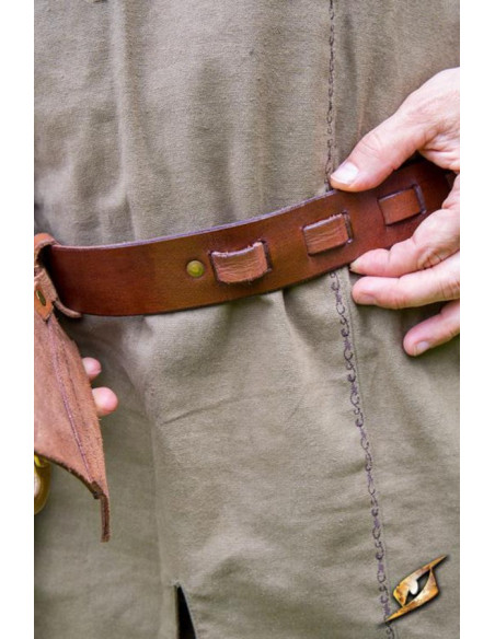 Ceinture en cuir d'elfe noir, marron