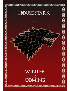 Bannière Jeu de Trônes de la Maison Stark (50x70 cms.)